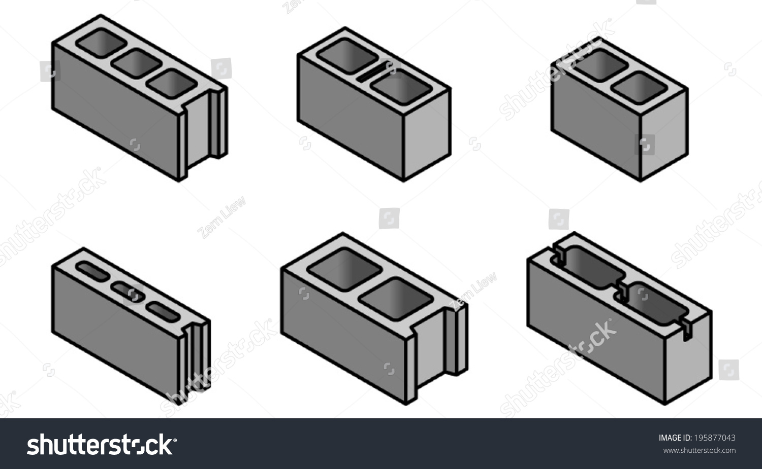 Different Types Hydraulic Pressed Cement Concrete Stock Vector (Royalty ...