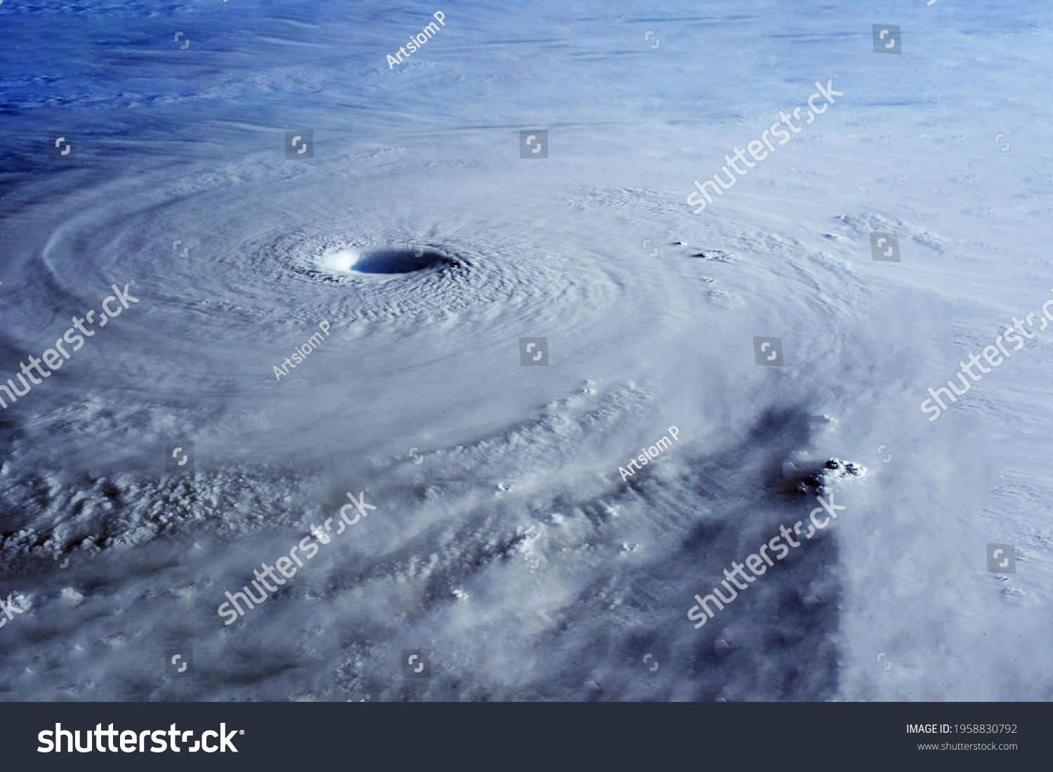 Big Hurricane Space Elements This Image Stock Photo 1958830792 ...