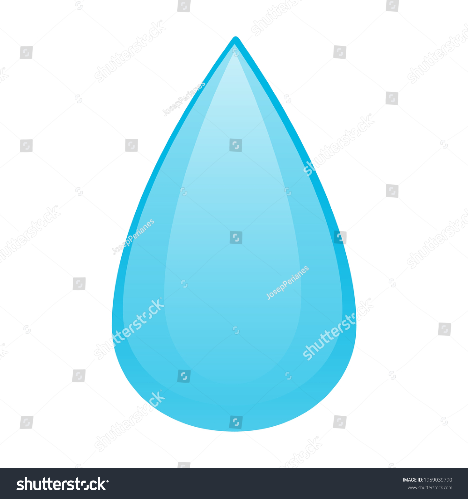 Droplet Sign Emoji Icon Illustration Water Stock Vector (Royalty Free ...