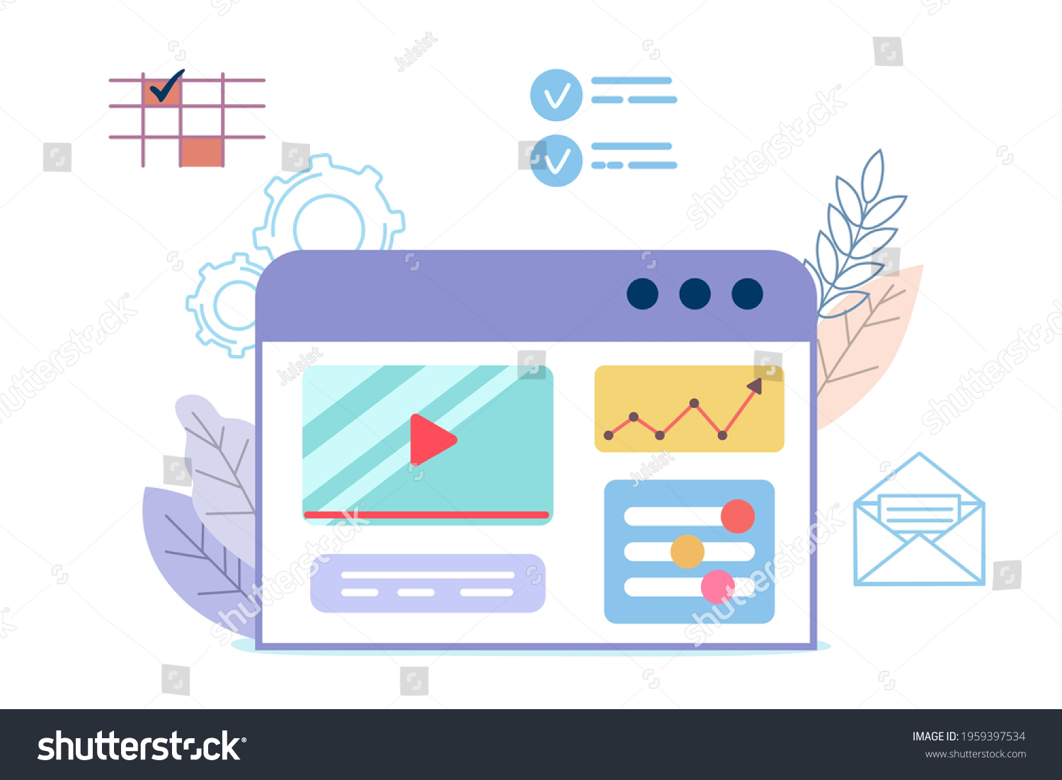 Building Website Project Programming Homepage Process Stock Vector ...