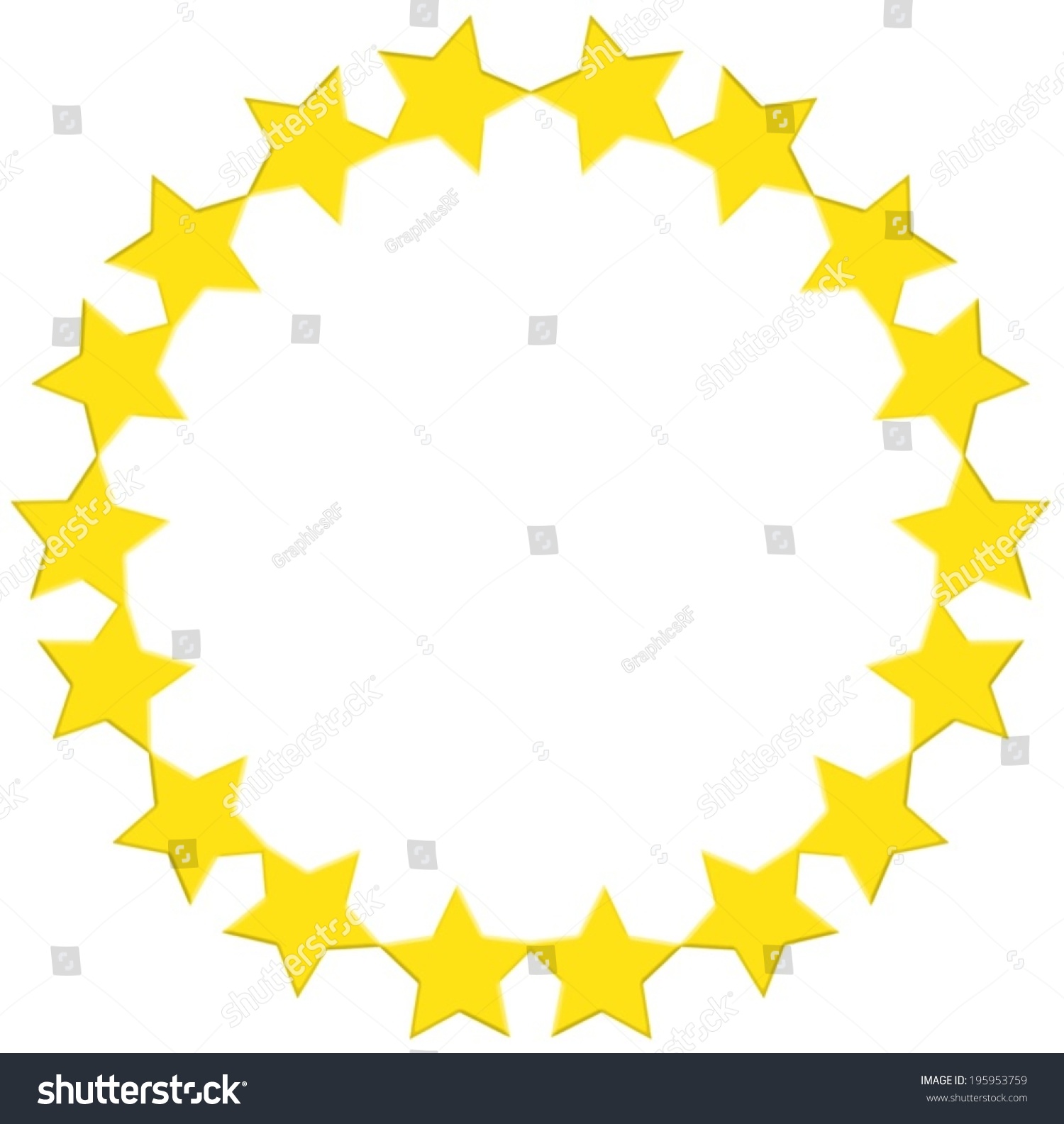 Illustration Round Star Template On White Stock Vector (Royalty Free ...