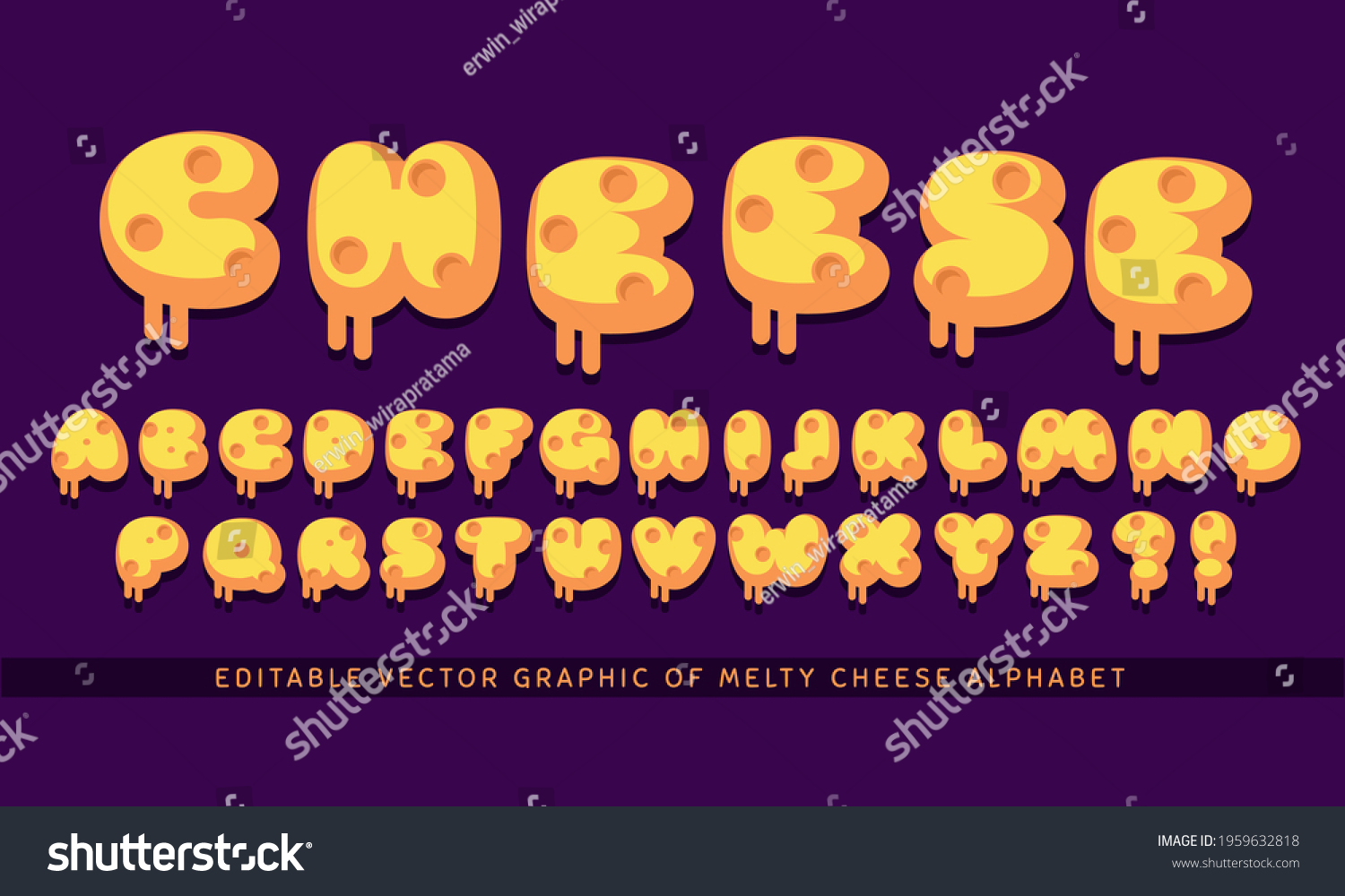 Editable Illustration Vector Graphic Melty Cheese Stock Vector (Royalty ...