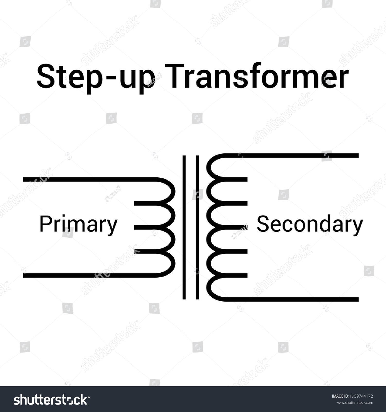 Diagram Step Transformer Symbol Stock Vector (Royalty Free) 1959744172 ...