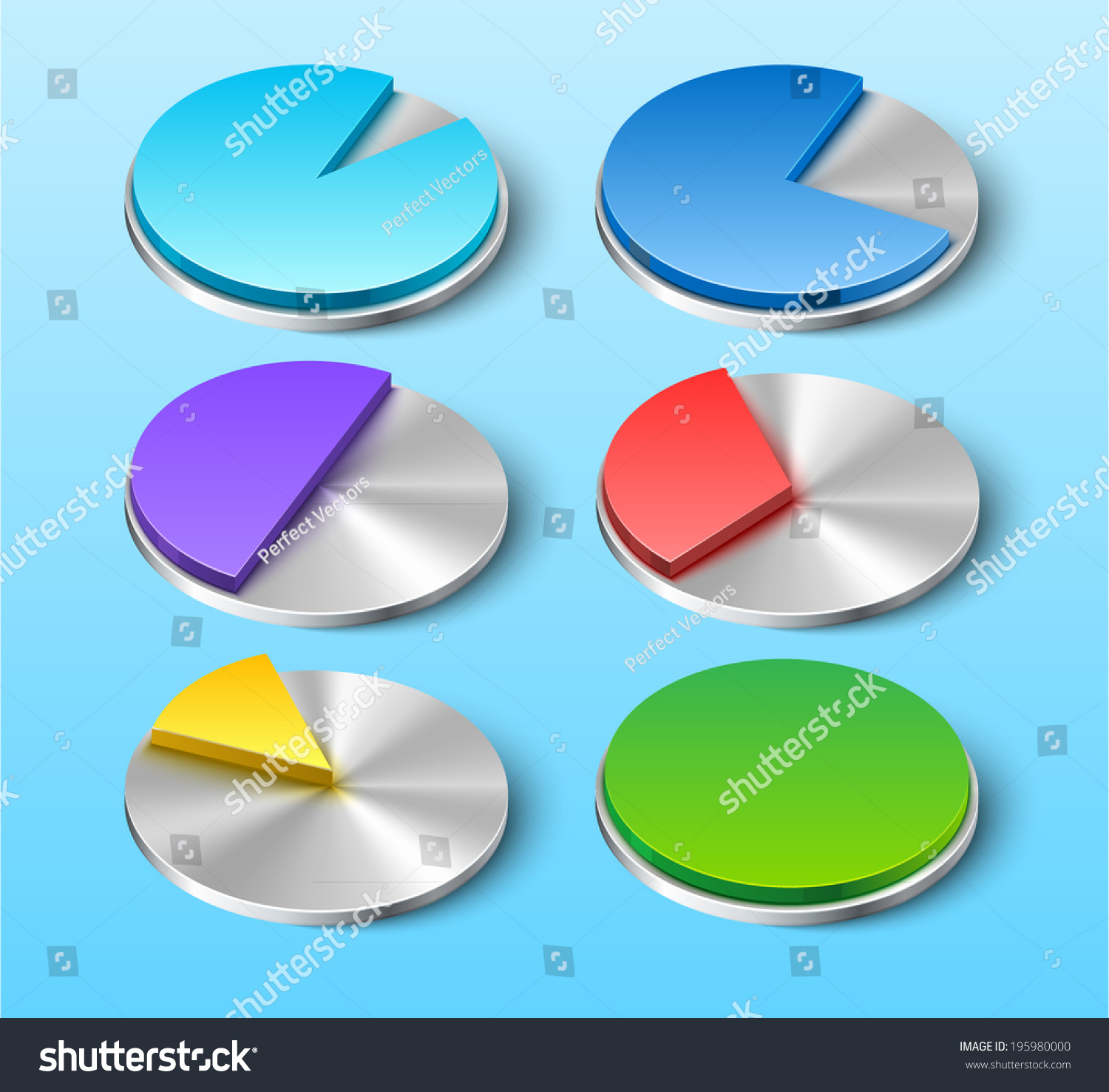 Vector Business Pie Charts Your Designs Stock Vector (Royalty Free ...