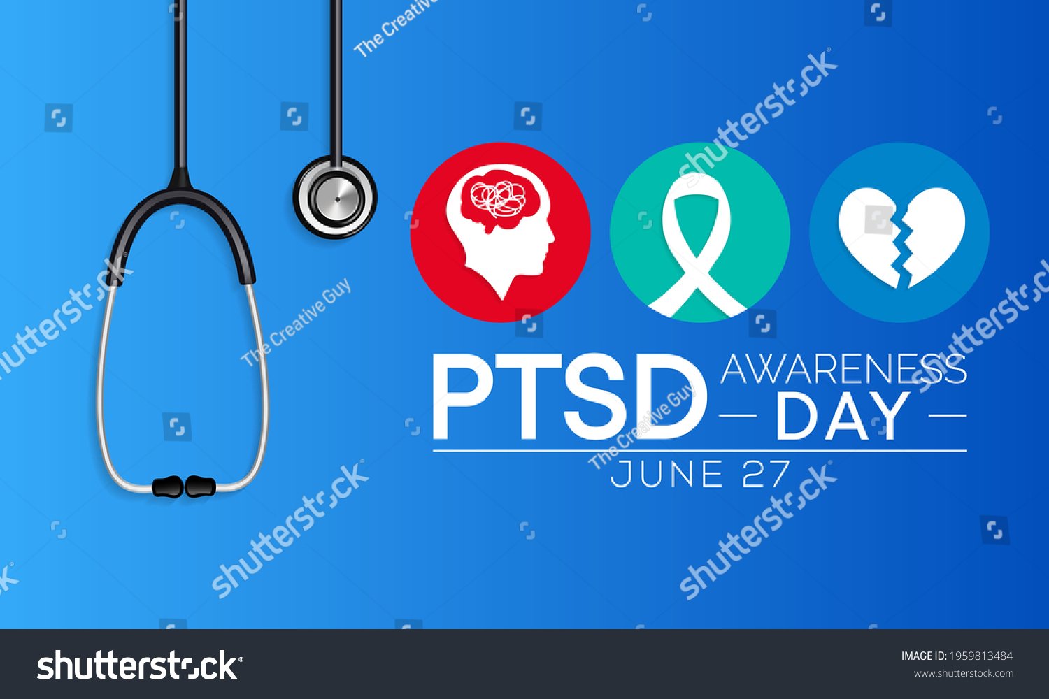 Ptsd Awareness Day Observed Every Year Stock Vector Royalty Free 1959813484 Shutterstock