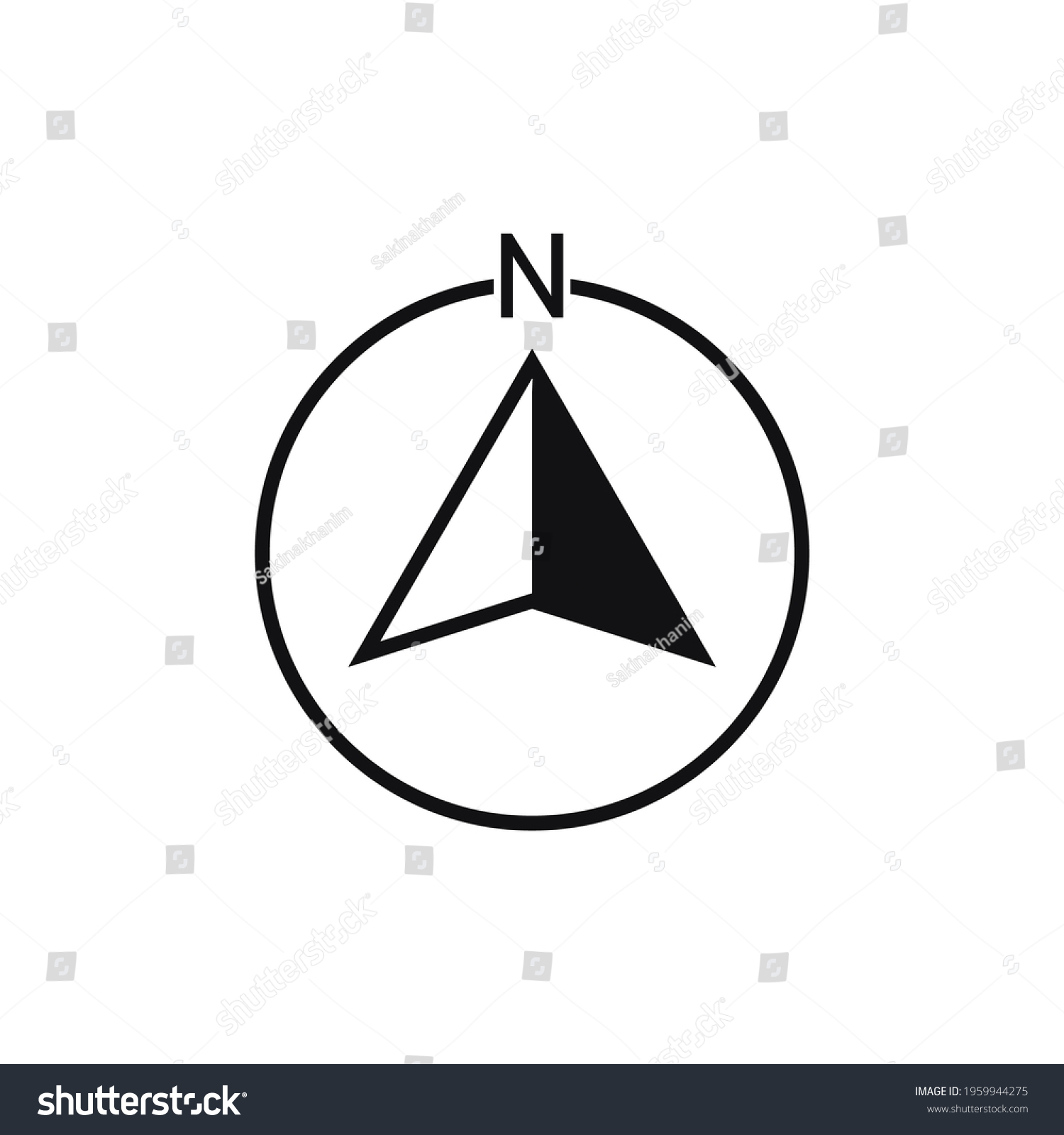 North Arrow Icon North Arrow Symbol Stock Illustration 1959944275 ...