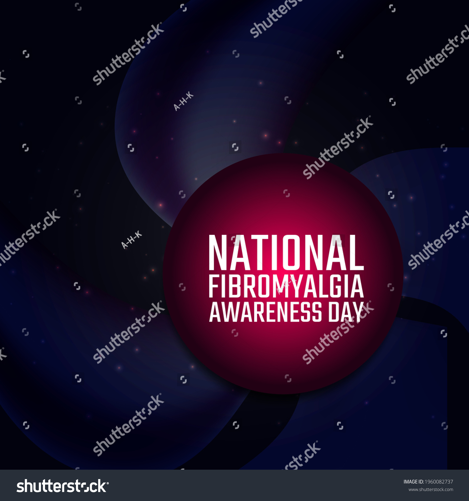 National Fibromyalgia Awareness Day Geometric Design Stock Vector ...