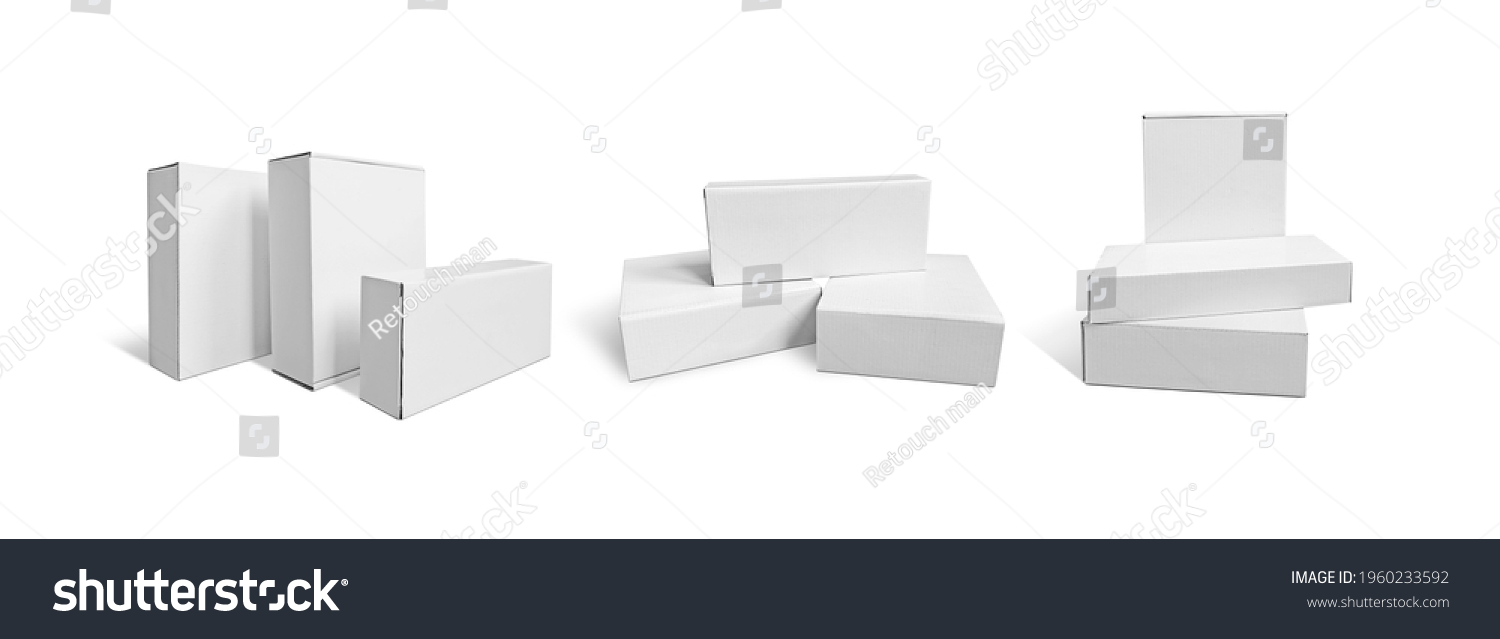 Set White Box Tall Shape Product Stock Photo 1960233592 | Shutterstock