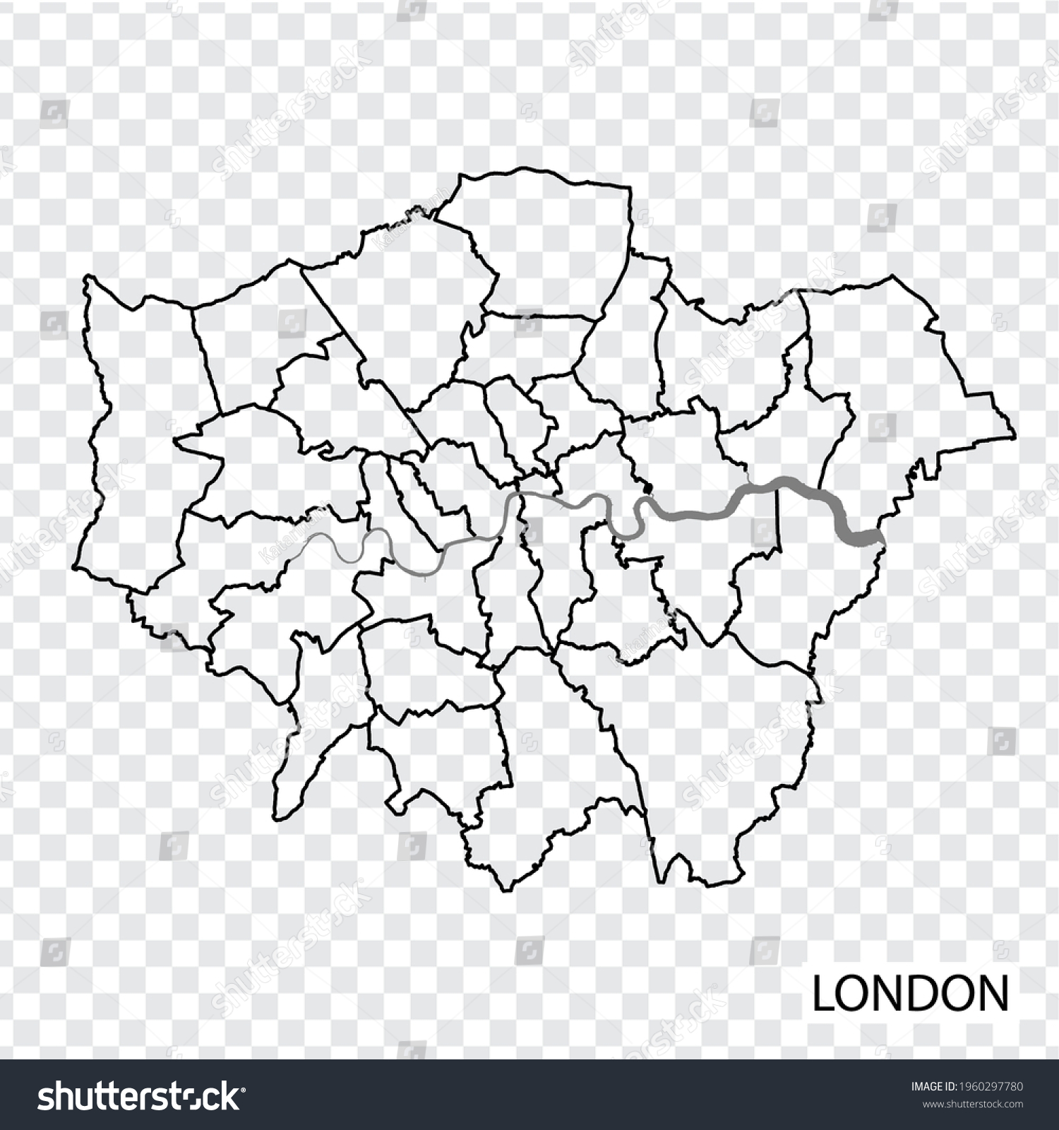 High Quality Map London Capital United Stock Vector (Royalty Free ...