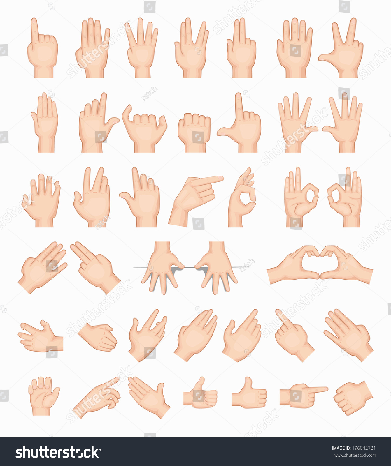 Collage Hands Eps10 Vector Format Stock Vector (Royalty Free) 196042721 ...