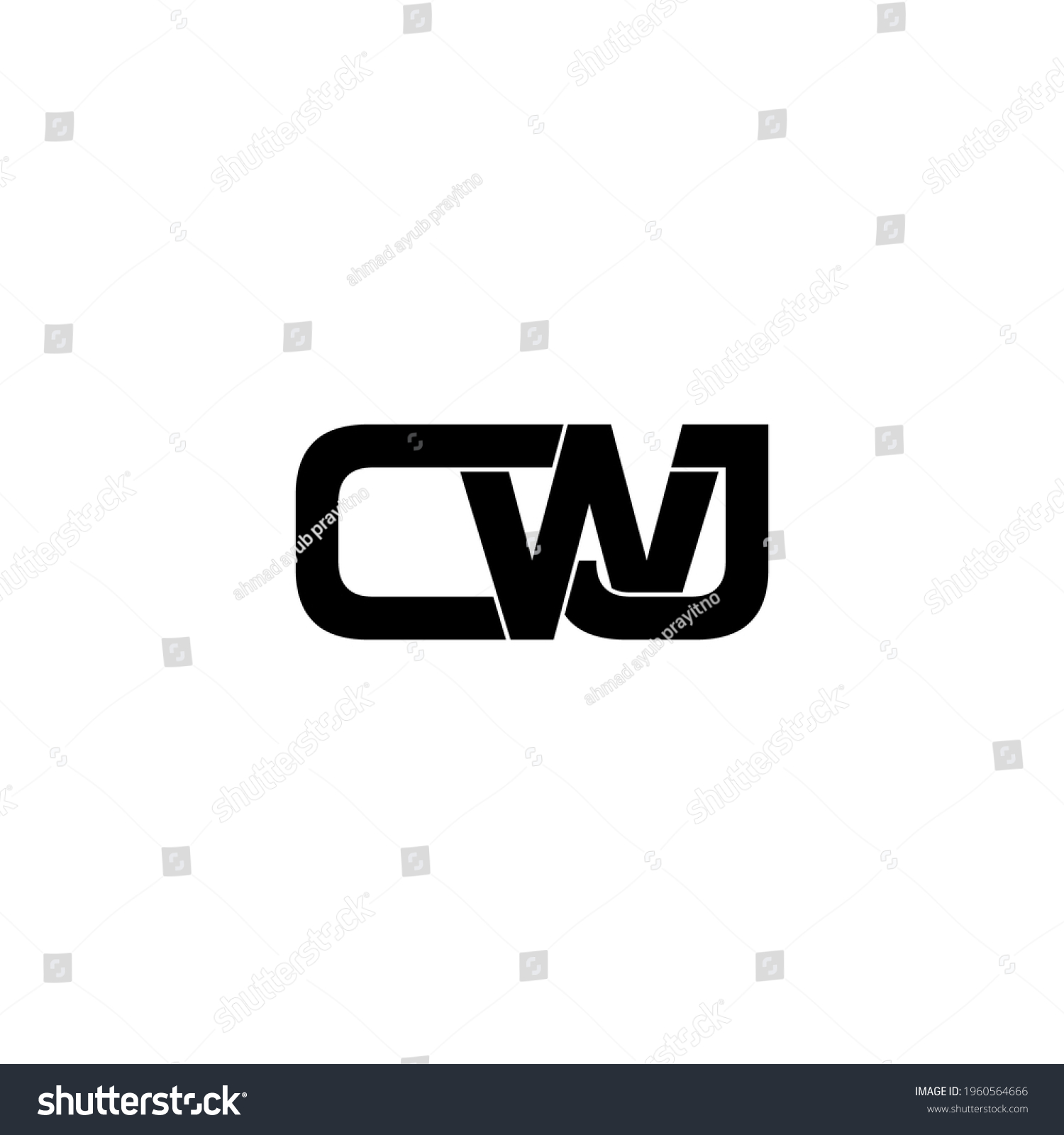 Cwj Letter Original Monogram Logo Design Stock Vector (Royalty Free ...