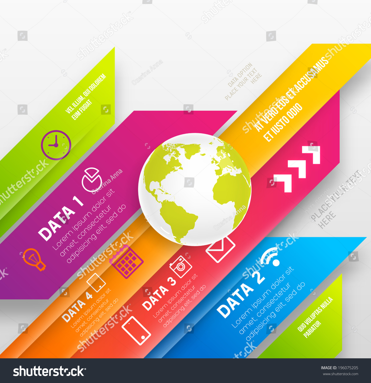 Infographic Abstract Digital Vector Template Business Stock Vector