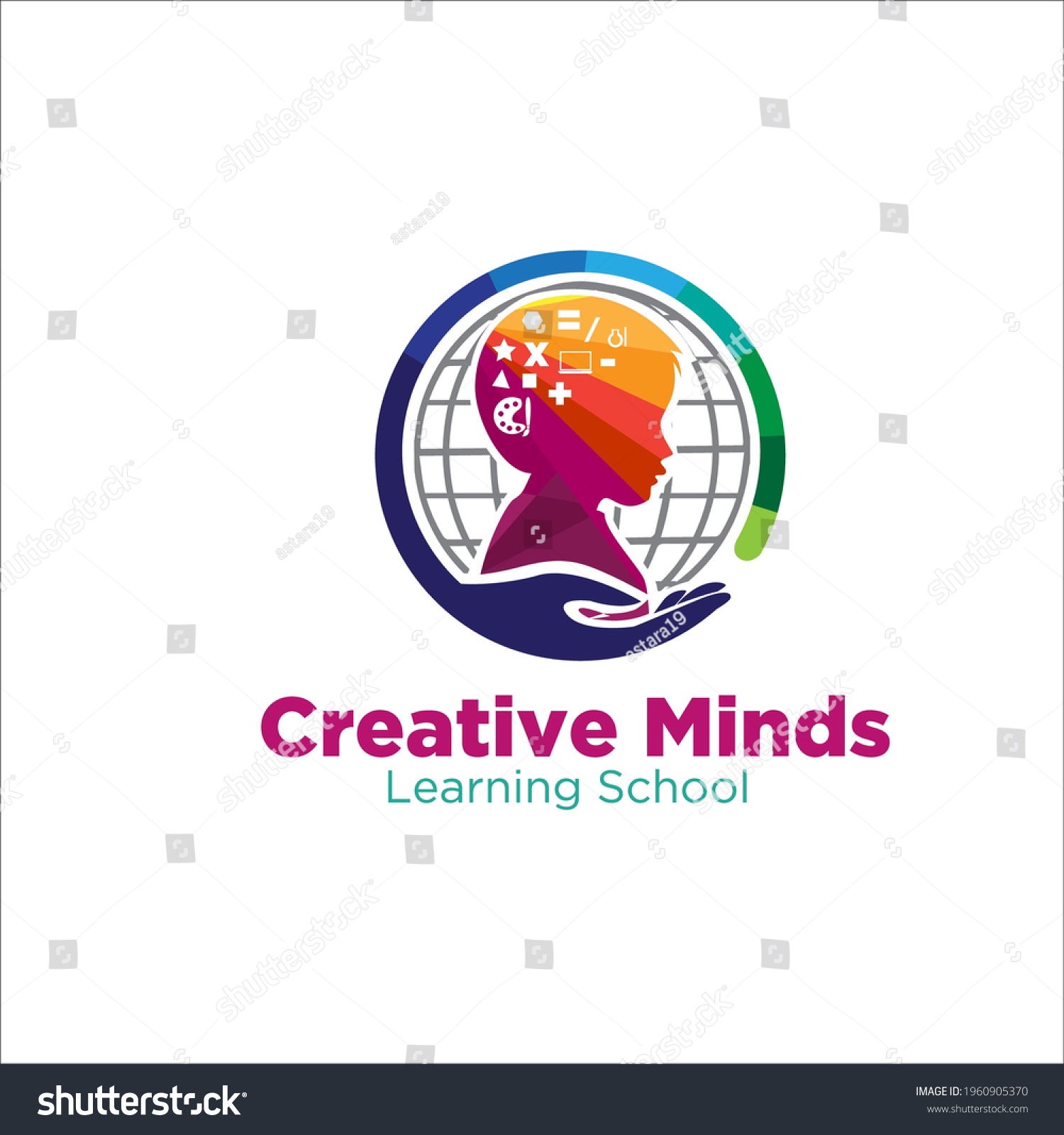 Mind Child Care Learning School Logo Stock Vector (Royalty Free ...