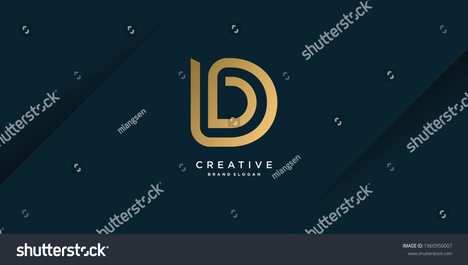 Monogram D Logo Creative Unique Concept Stock Vector (Royalty Free ...