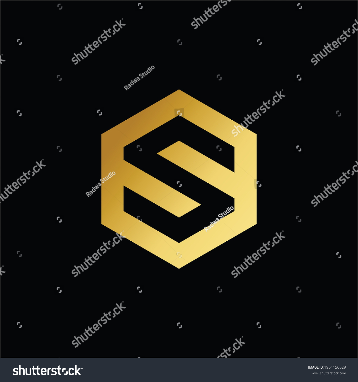 S Letter Logo Hexagon Shape Stock Vector (Royalty Free) 1961156029 ...