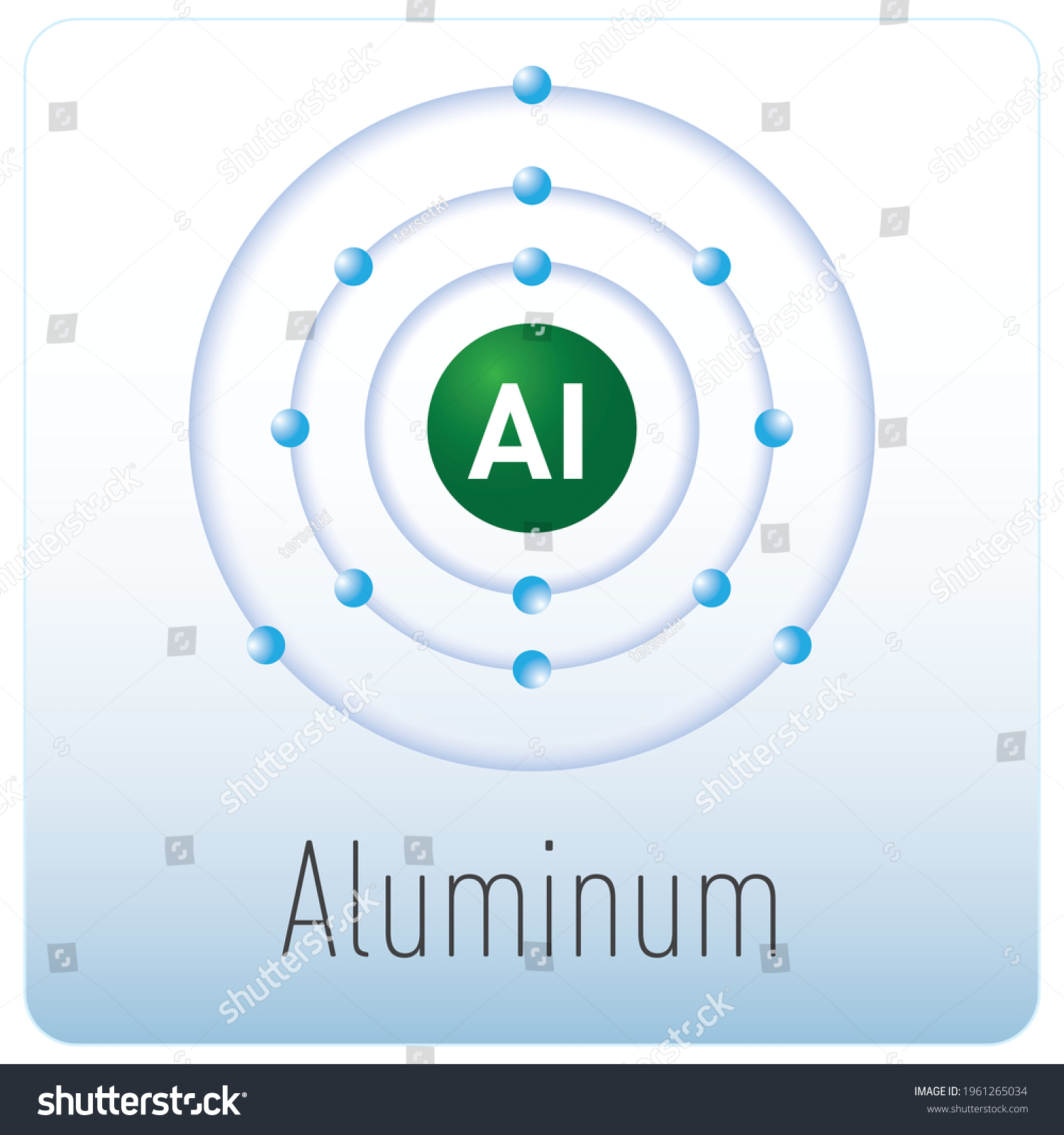 Diagram Aluminum Atom Periodic Table Element Stock Vector (Royalty Free