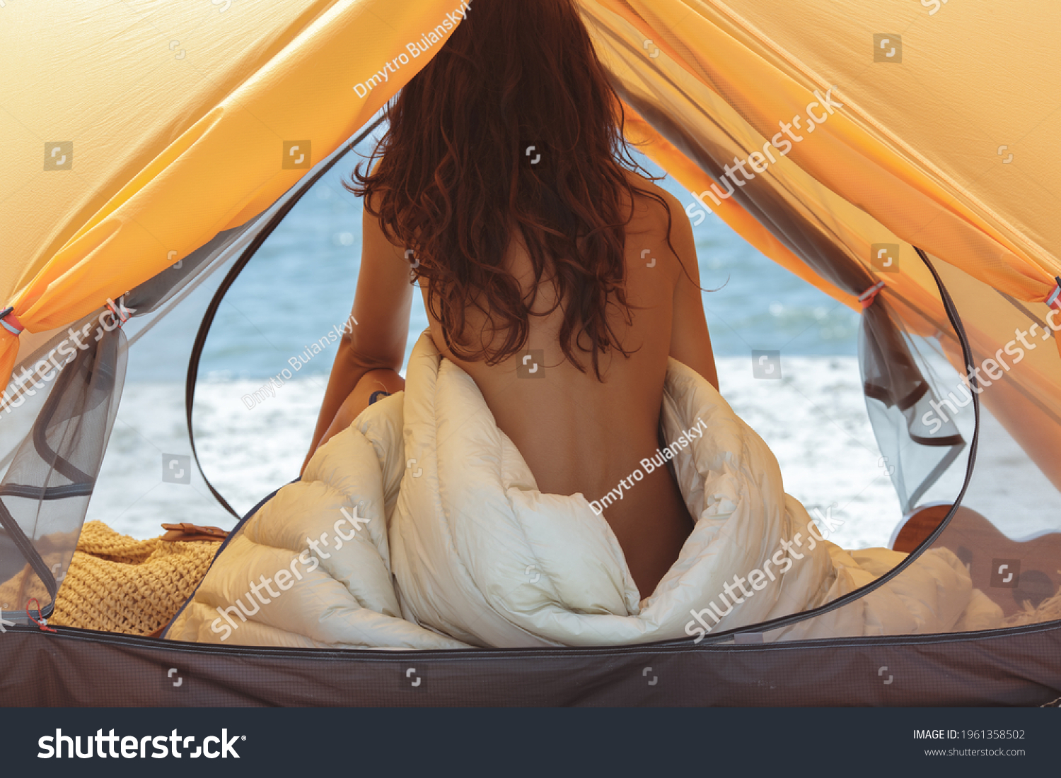 Naked Woman On Beach Tent Stock Photo Shutterstock