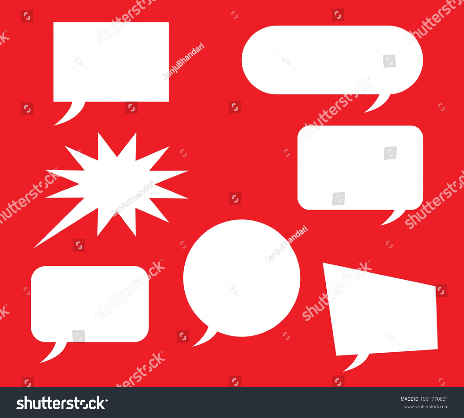 Cartoon Dialogs Cloud Set Think Talk Stock Vector Royalty Free Shutterstock