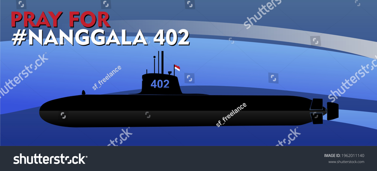 Missing Indonesian Submarine Kri Nanggala 402 Stock Vector (Royalty ...