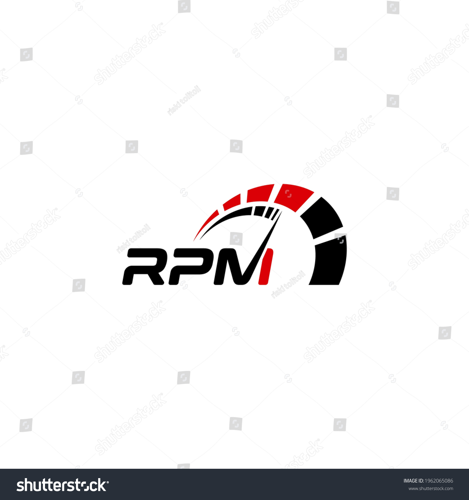 Rpm Vector Speedometer Logo Design Graphic Stock Vector (Royalty Free ...