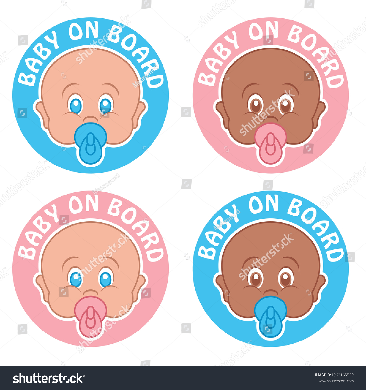 Baby On Board Signs Vector Illustration Stock Vector (Royalty Free ...