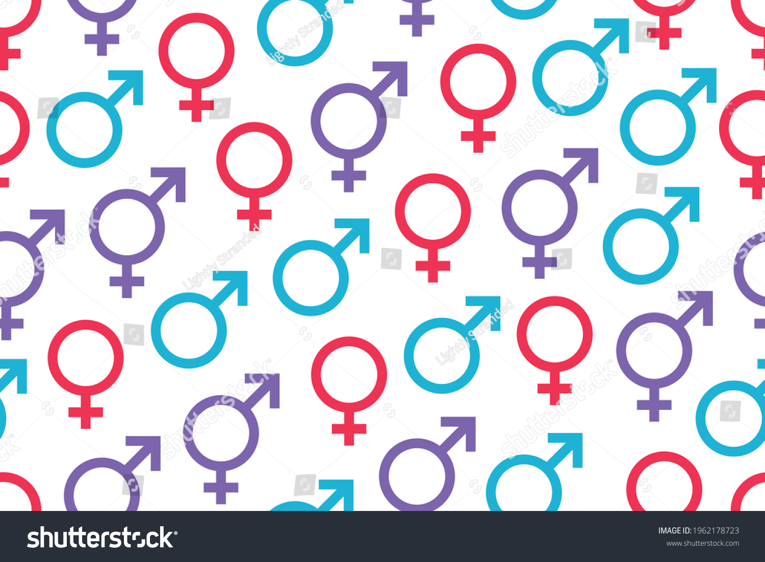 Female Male Transgender Symbols Seamless Pattern Stock Vector Royalty Free 1962178723 5195