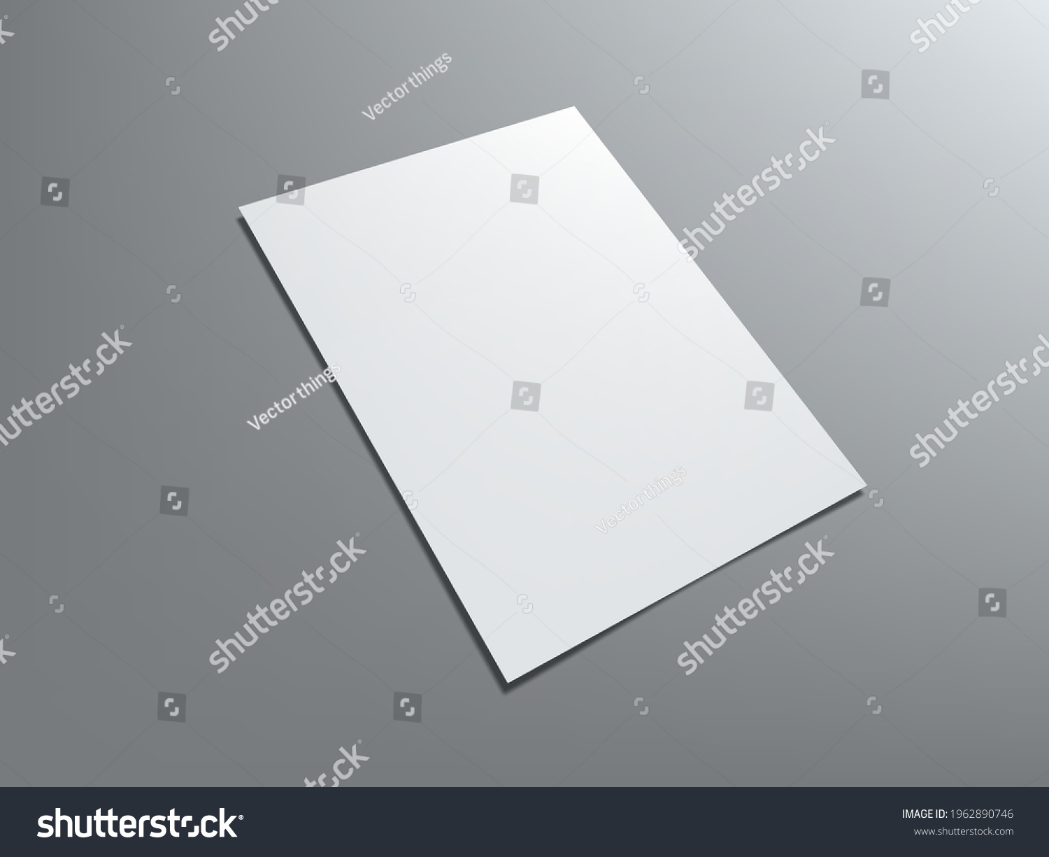 Blank Portrait A4 White Paper Isolated Stock Vector (royalty Free 