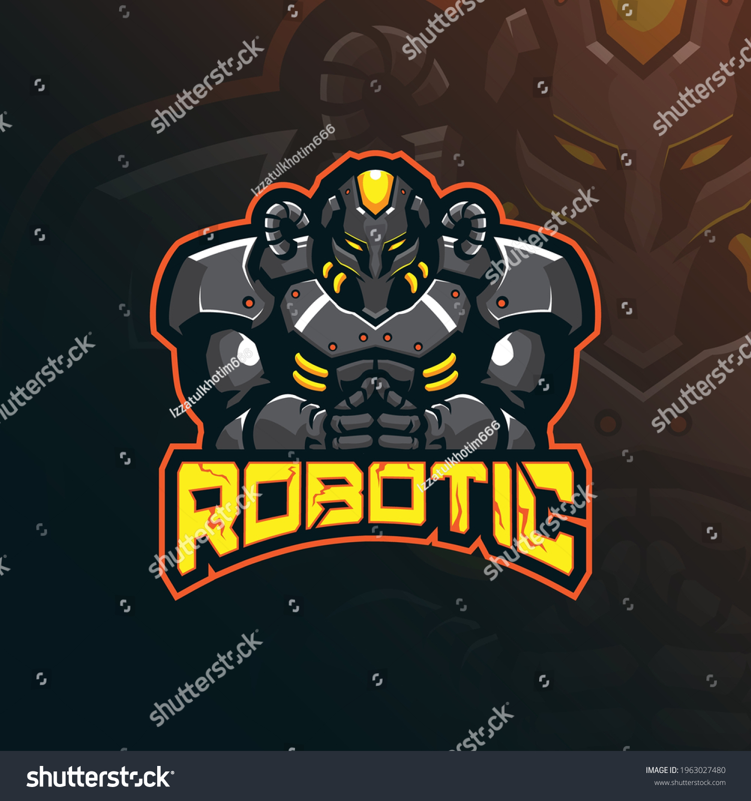 Robotic Mascot Logo Design Vector Modern Stock Vector (Royalty Free ...