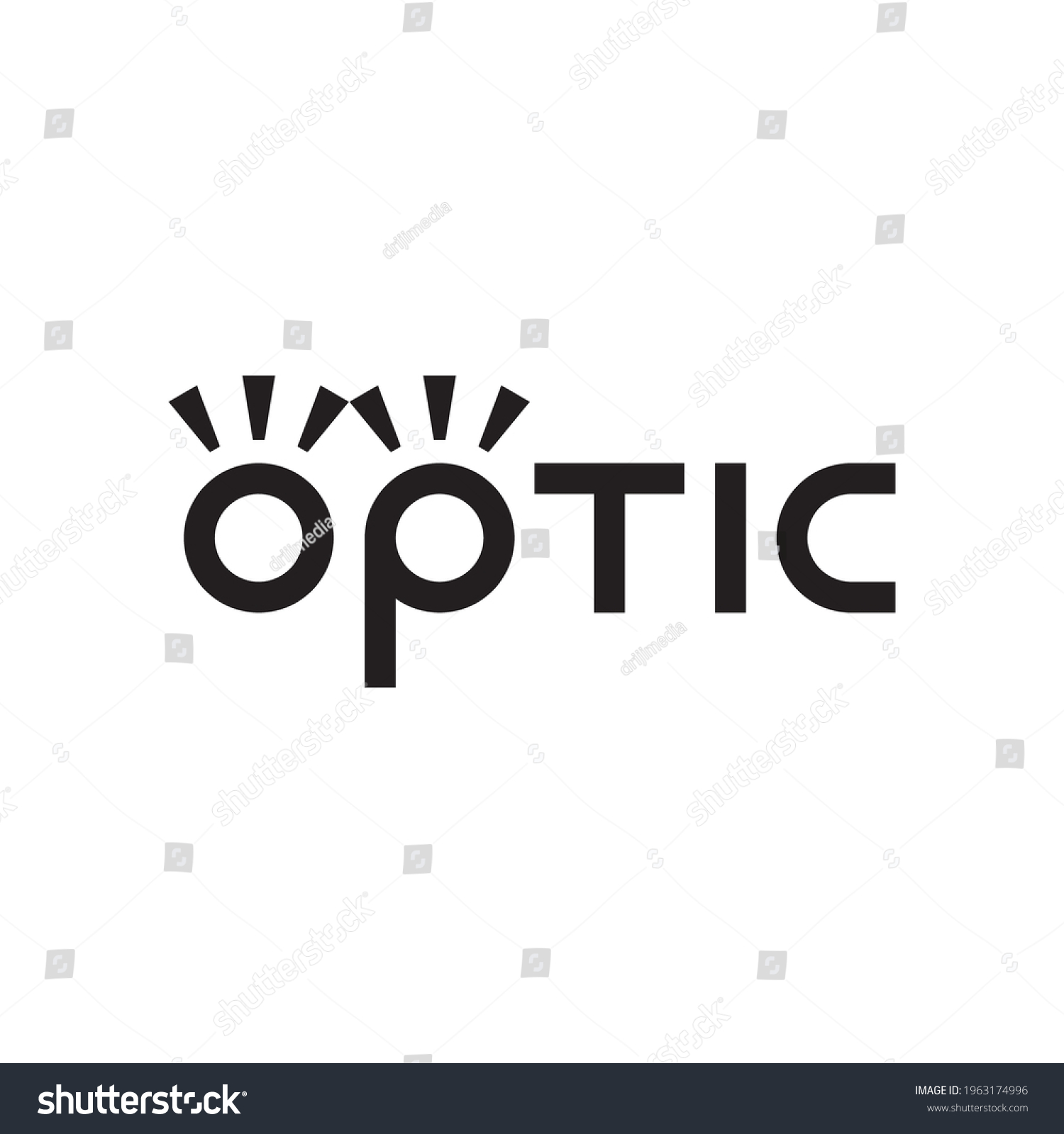 Optic Type Logo Design Vector Stock Vector (Royalty Free) 1963174996 ...