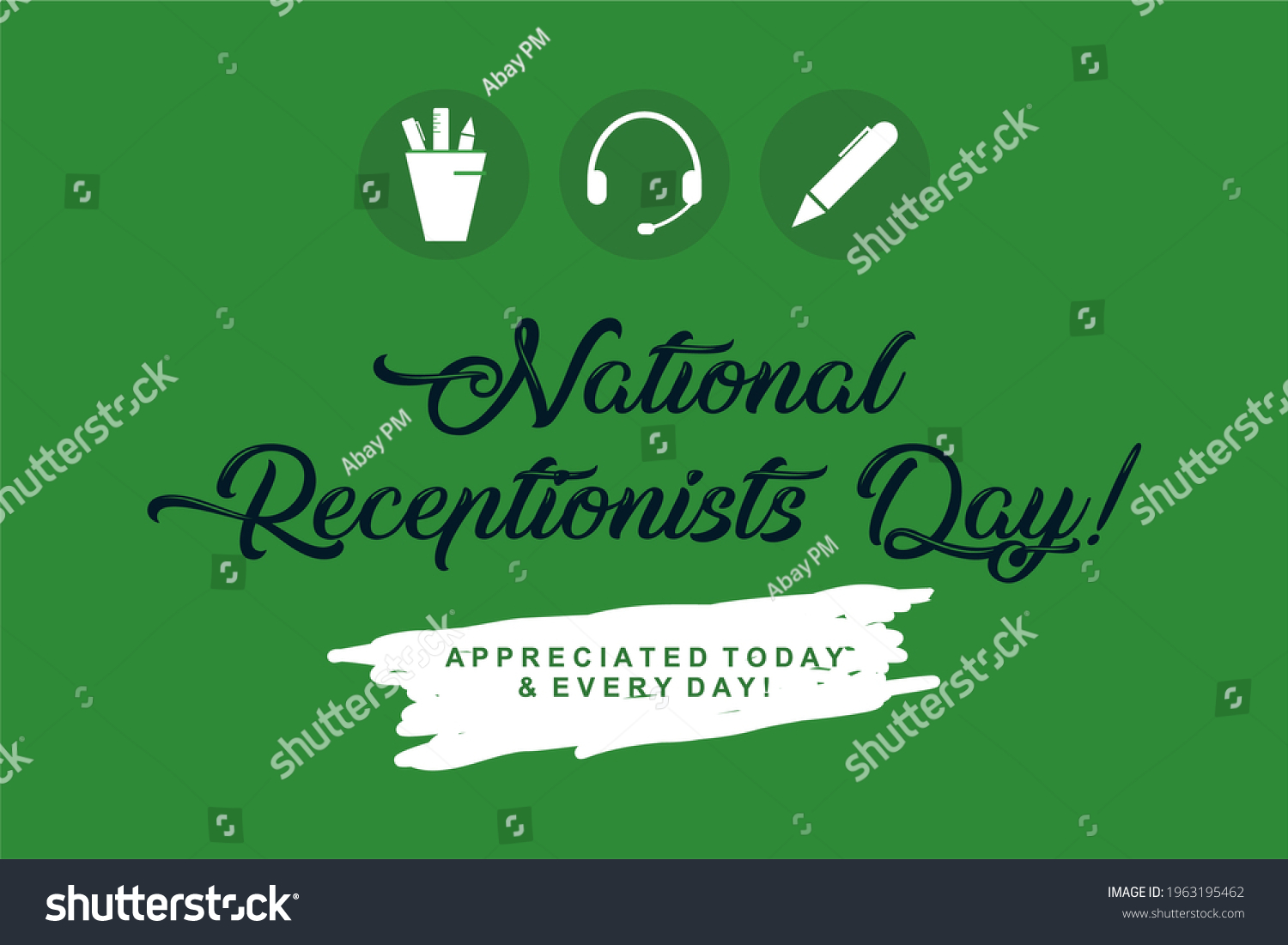 Happy National Receptionists Day Receptionis Day Stock Vector (Royalty