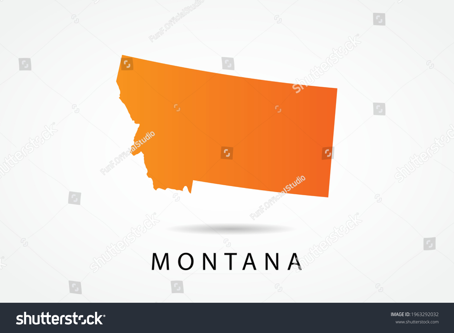 Montana Map Usa United States America Stock Vector Royalty Free Stock Vector Montana Map Usa United States Of America Map World Map International Vector Template With 1963292032