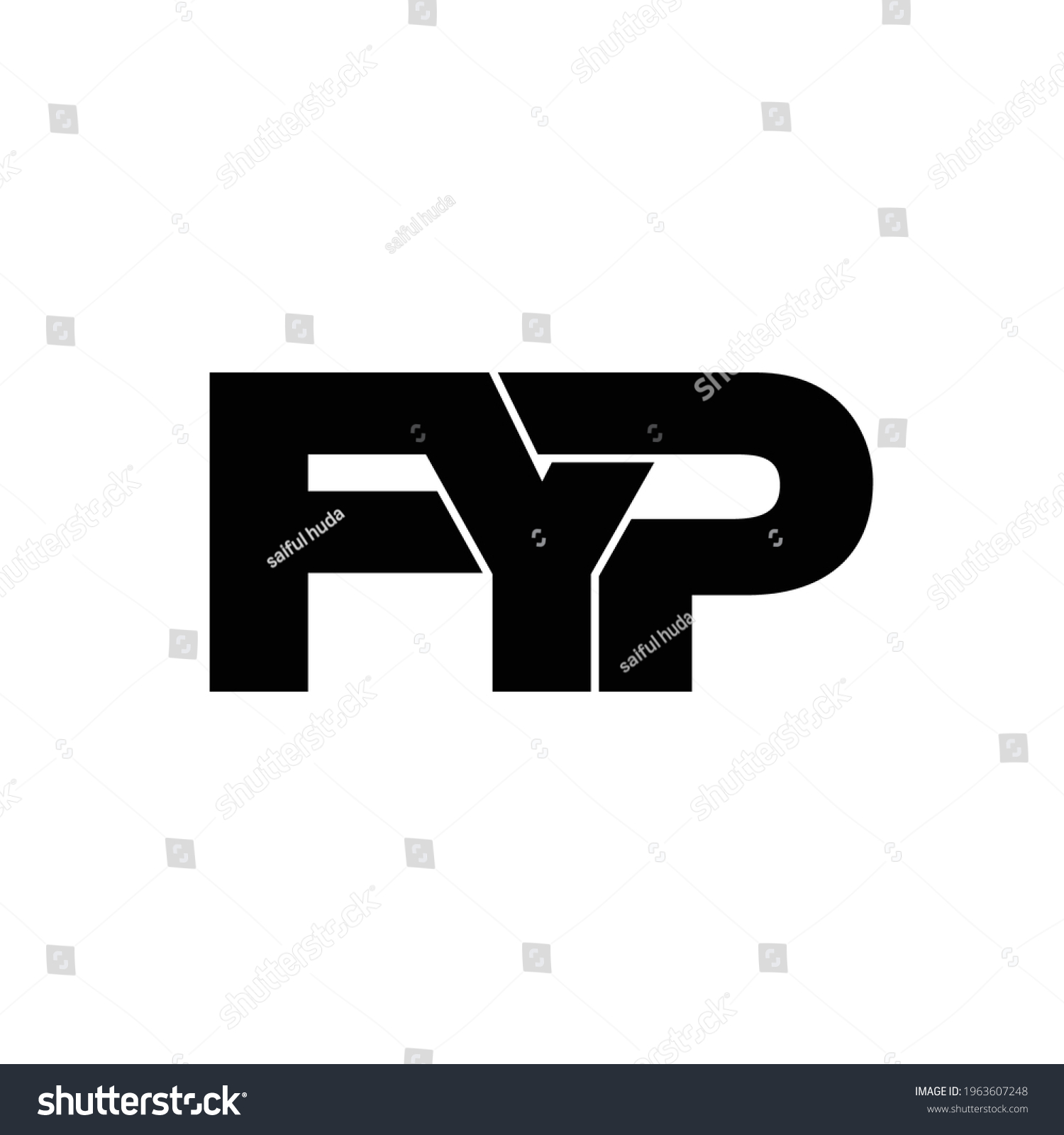 Fyp Letter Monogram Logo Design Vector Stock Vector (Royalty Free ...