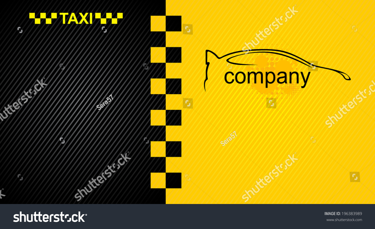 Визитки для такси желтые