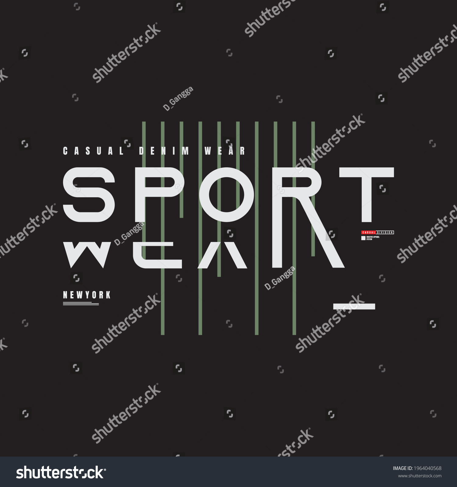 Vector Illustration Graphic Letters Sport Wear Stock Vector (Royalty ...