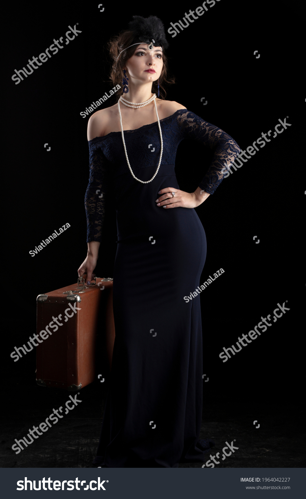 Beautiful Girl Dressed Style 2030s Last Stock Photo 1964042227 ...