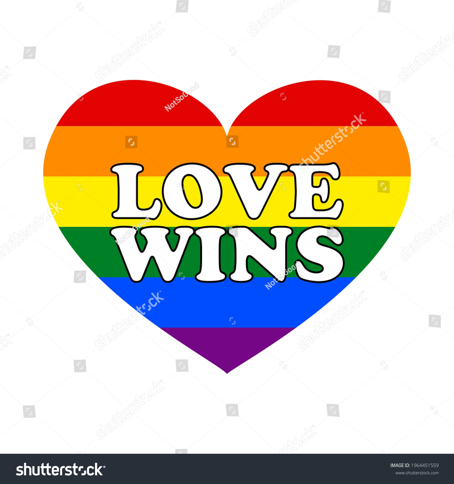 Love Wins Pride Tshirt Design Typography Stock Vector Royalty Free