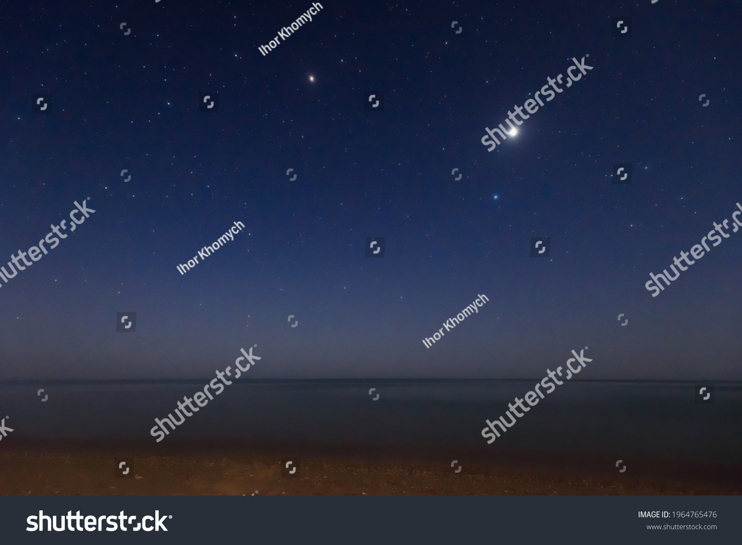 Planet Jupiter Bright Stars Spica Arcturus Stock Photo 1964765476 ...