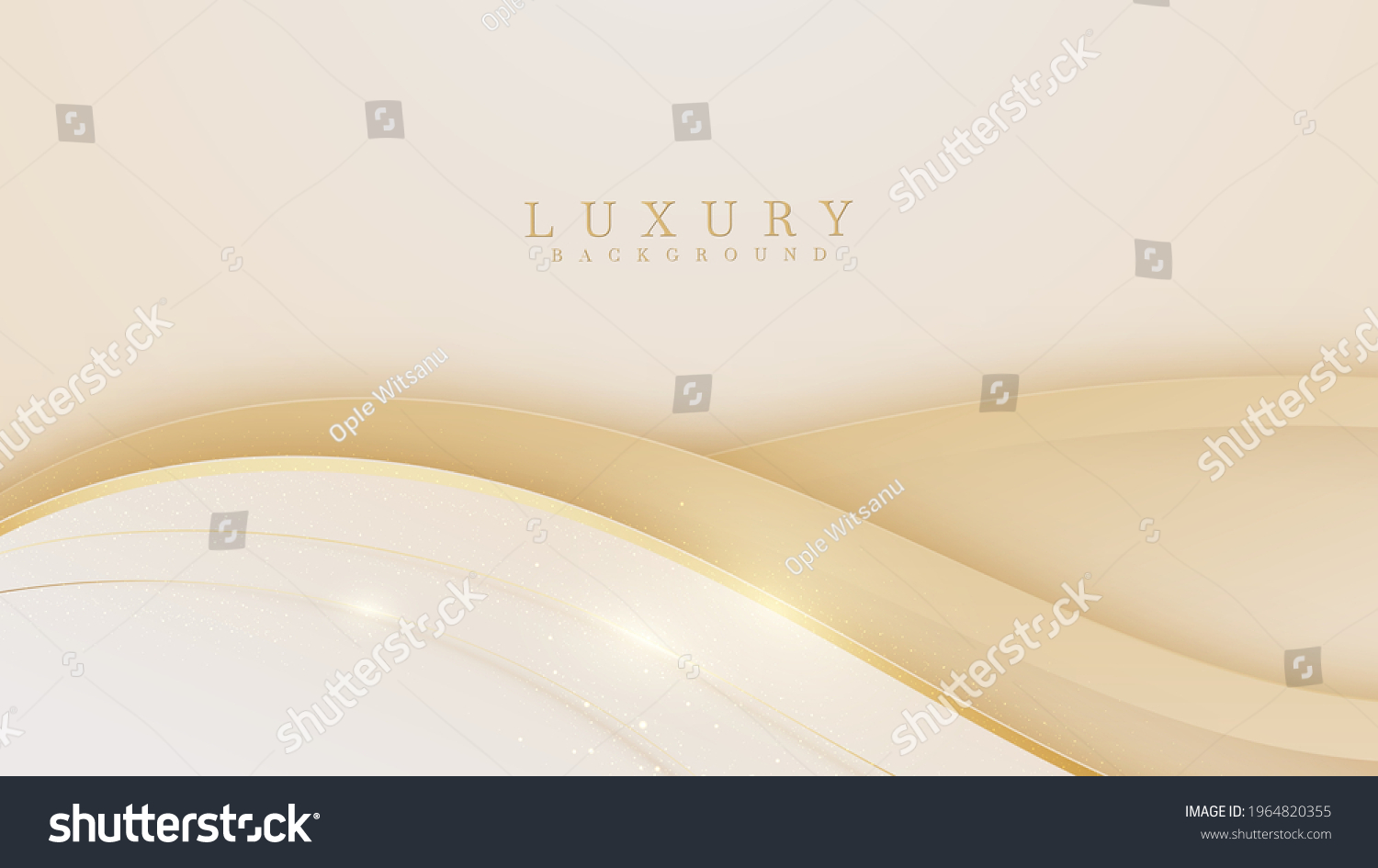 Curve Golden Line On Cream Shade Stock Vector (Royalty Free) 1964820355 ...