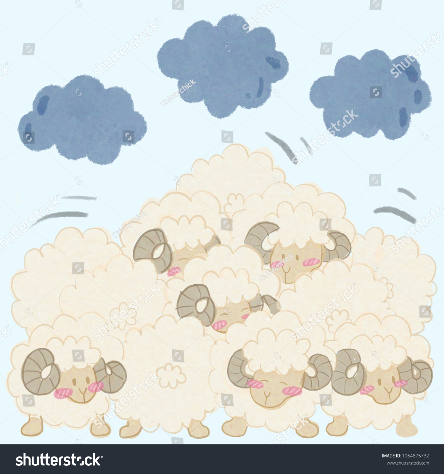 How Many Sheep There Stock Illustration 1964875732 