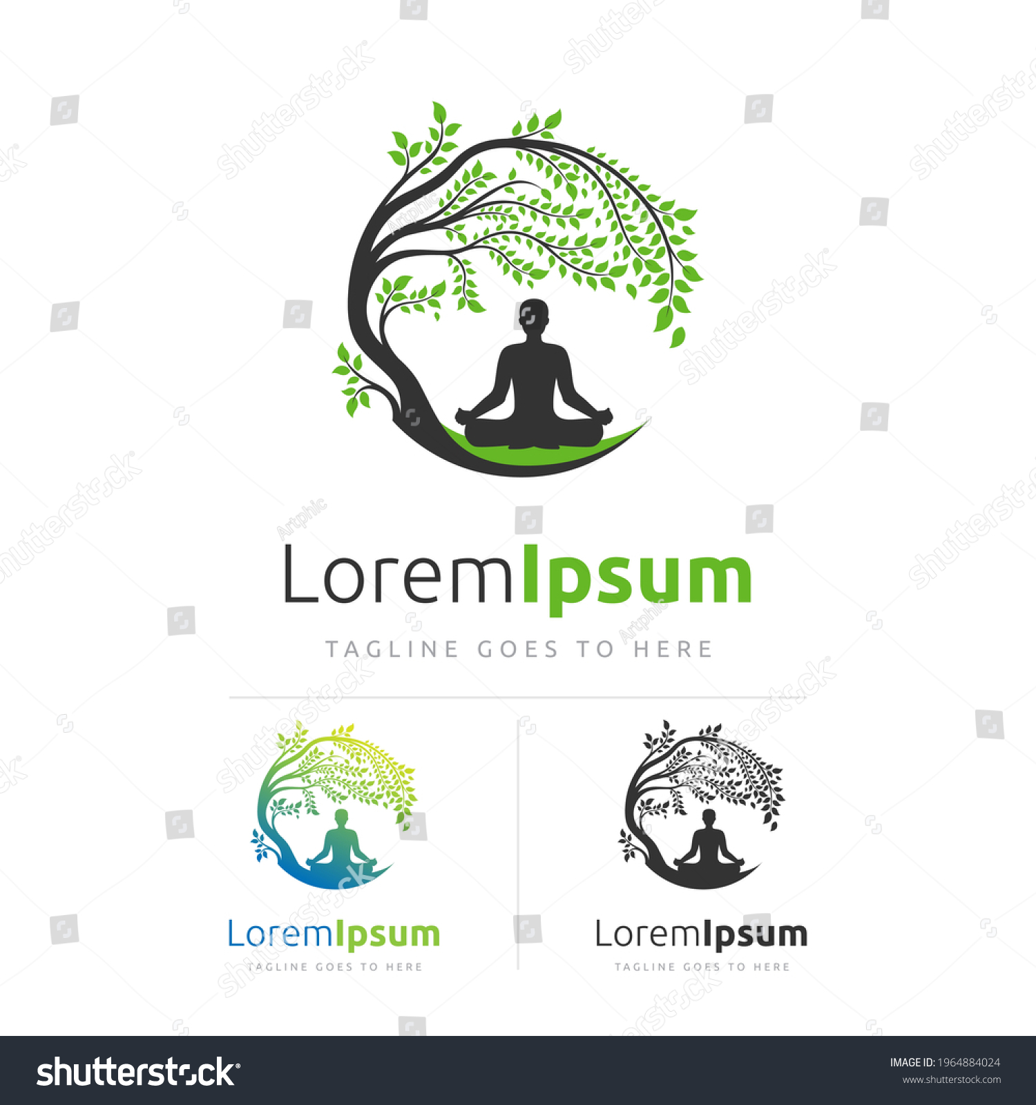 Yoga Logo Meditation Logo Yoga Logo Stock Vector (Royalty Free ...