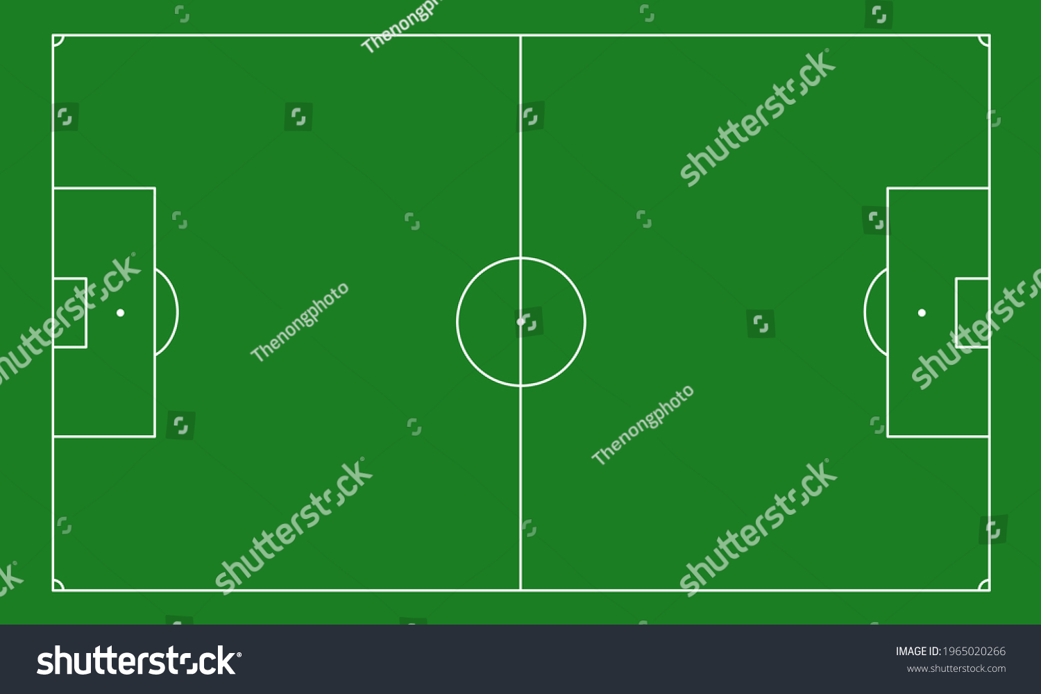 Top View Football Field Vector Stock Vector (Royalty Free) 1965020266 ...