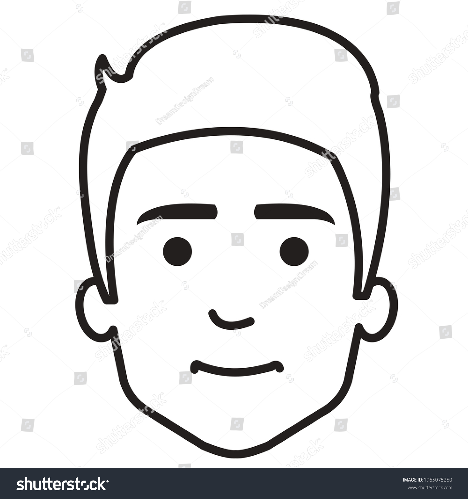 Man Face Clip Art Man Expression Stock Illustration 1965075250 ...