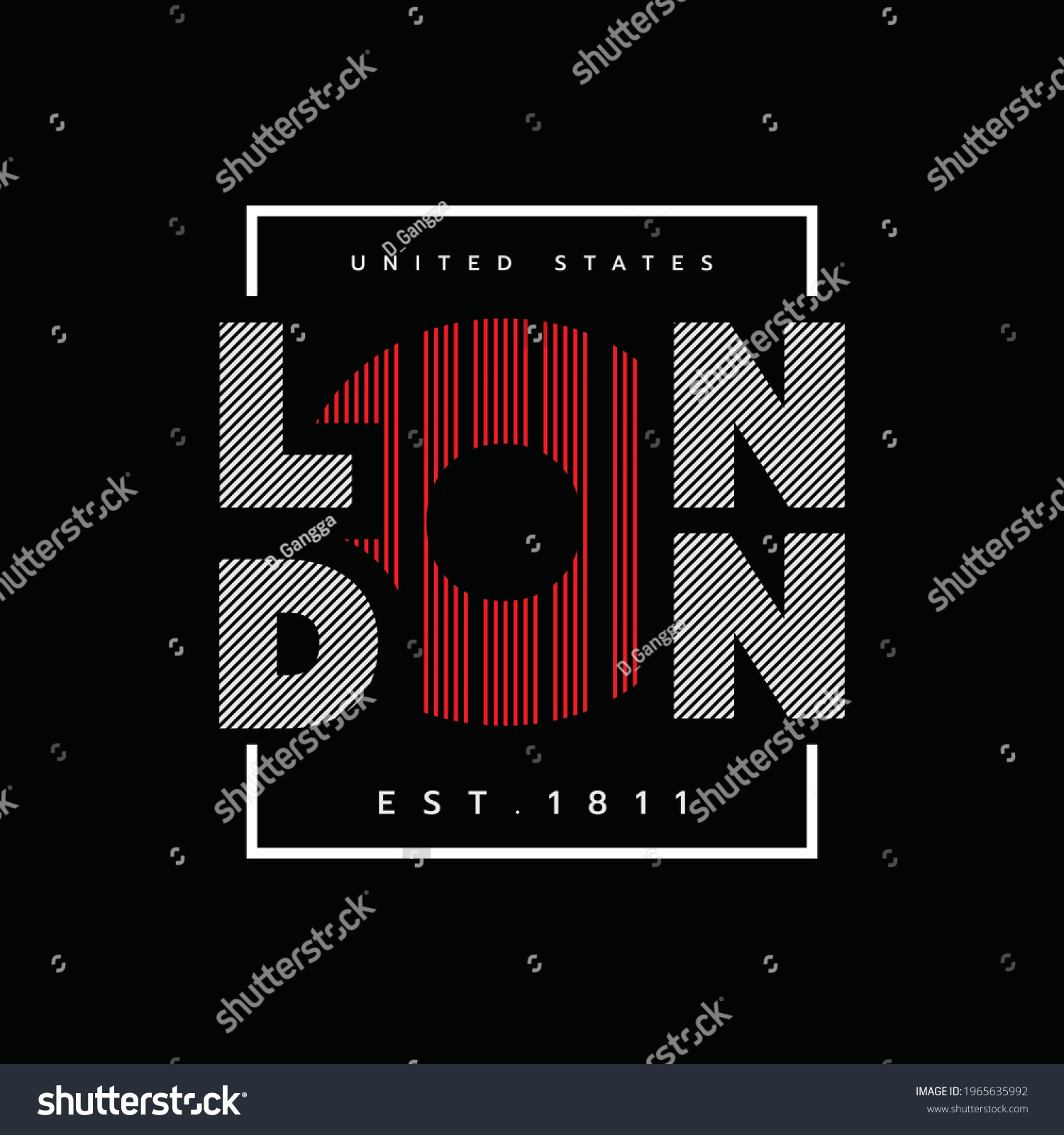 Vector Illustration Letter Graphics London Creative Stock Vector ...