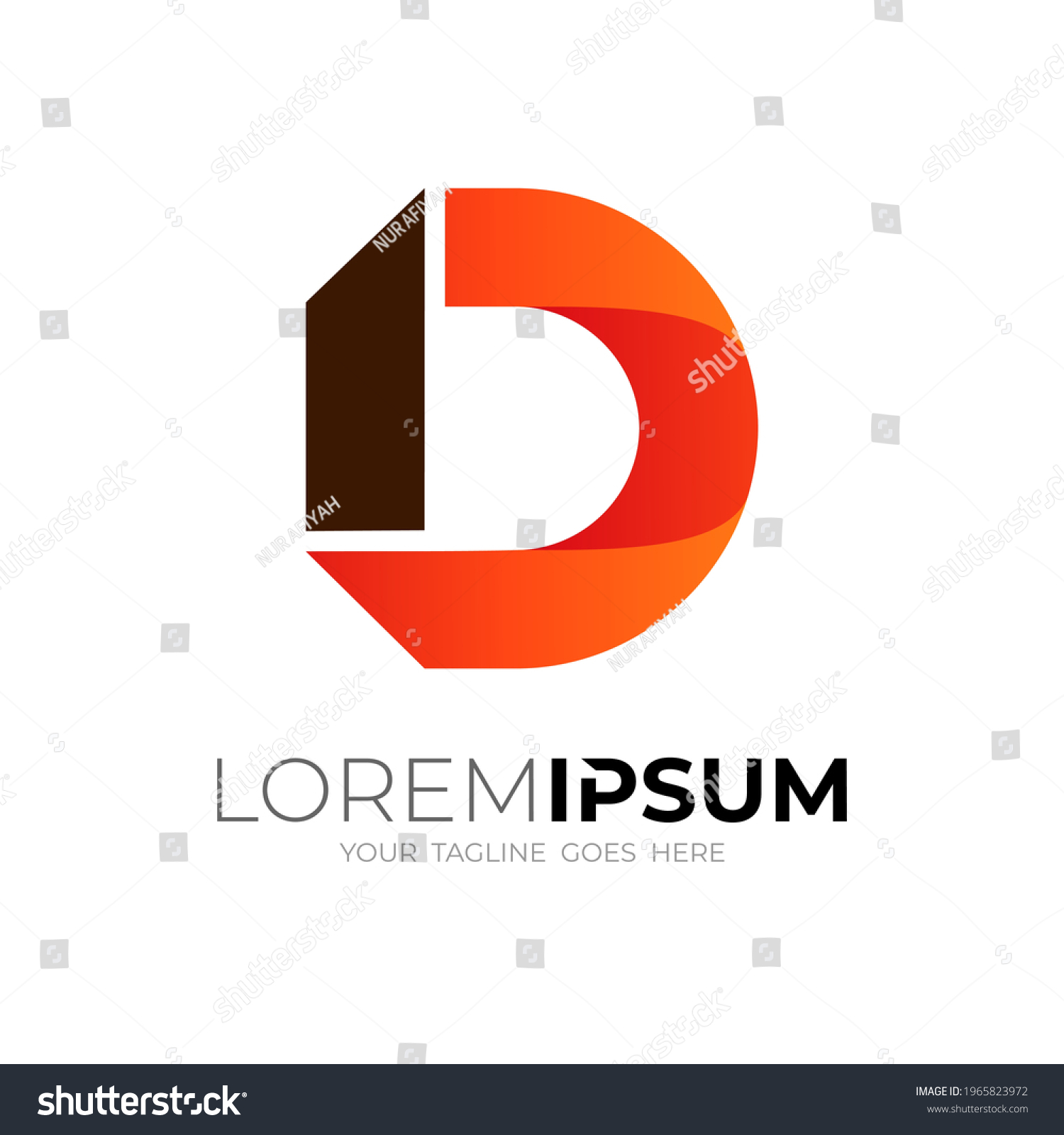 Letter D Logo 3d Colorful Design Stock Vector (Royalty Free) 1965823972 ...