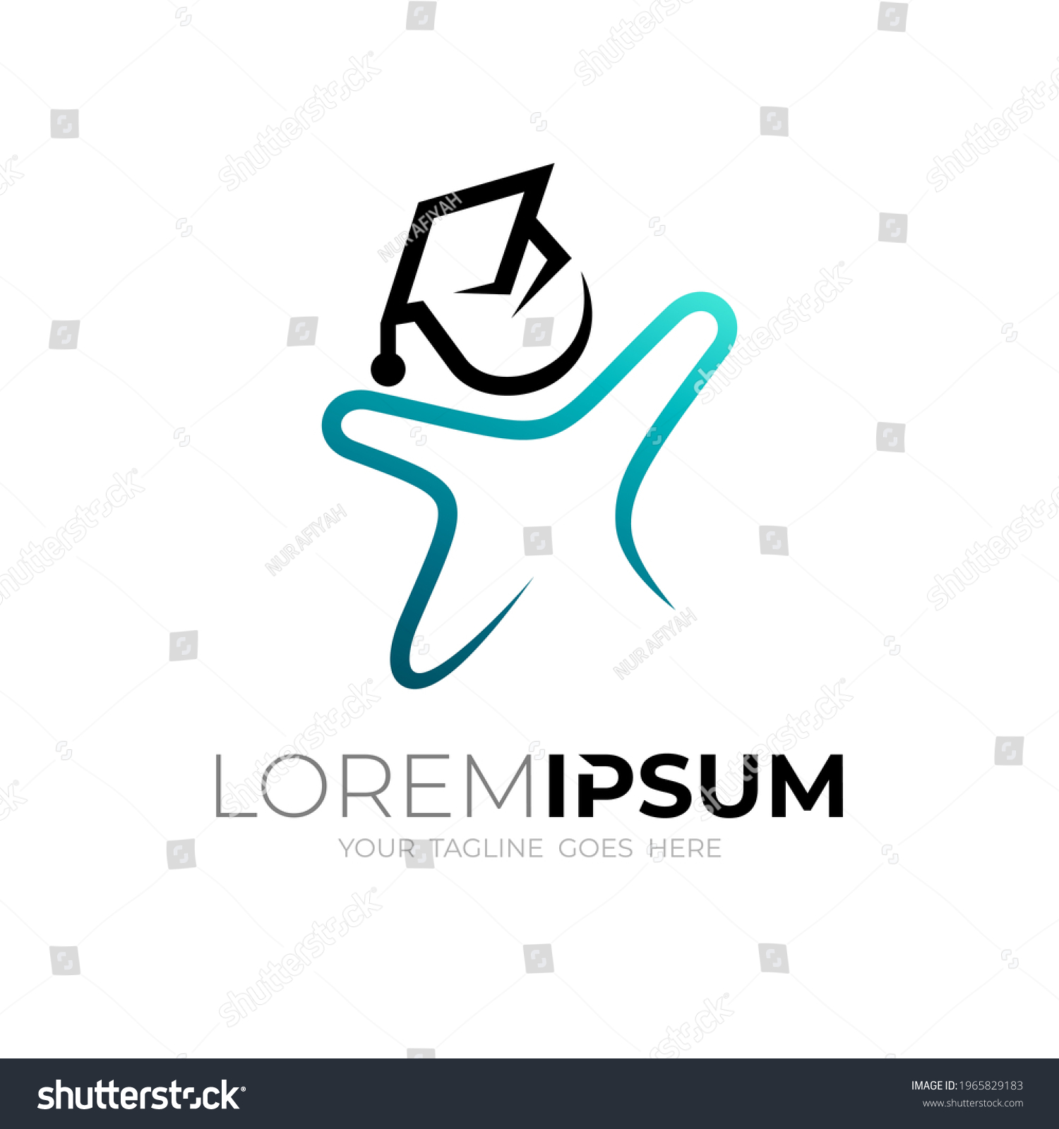 Student Logo Simple Design Vector Line Stock Vector (Royalty Free ...