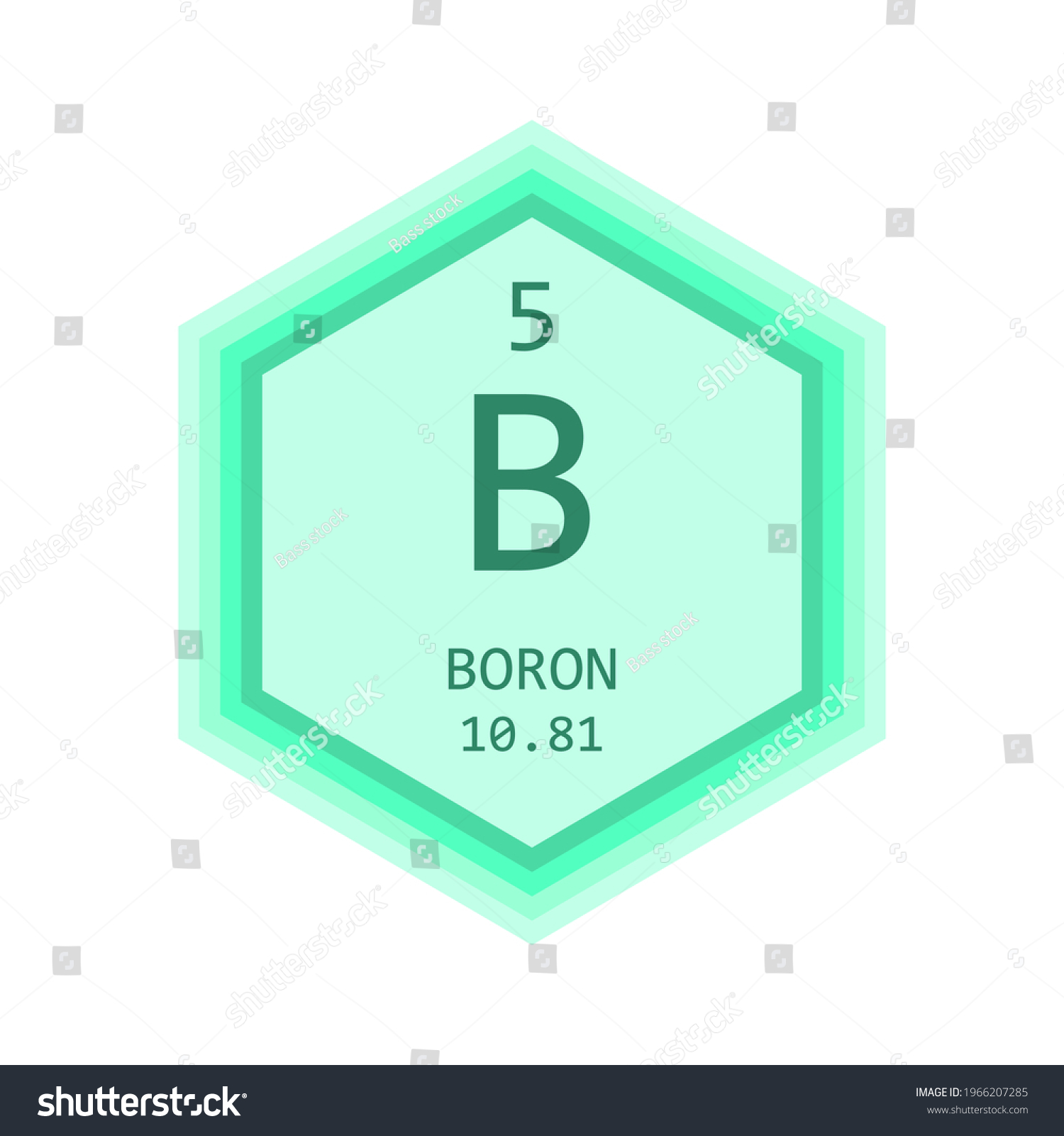 B Boron Chemical Element Periodic Table Stock Vector (Royalty Free ...