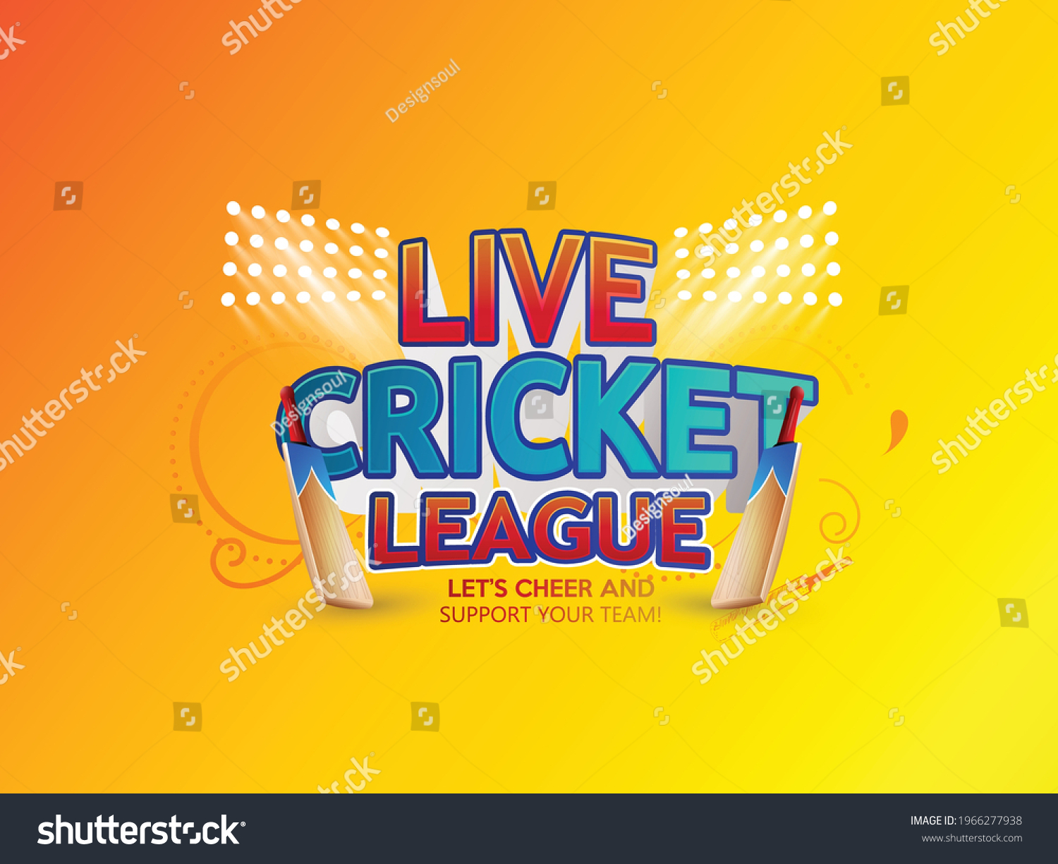 Illustration Cricket Creative Poster Banner Design Stock Vector ...