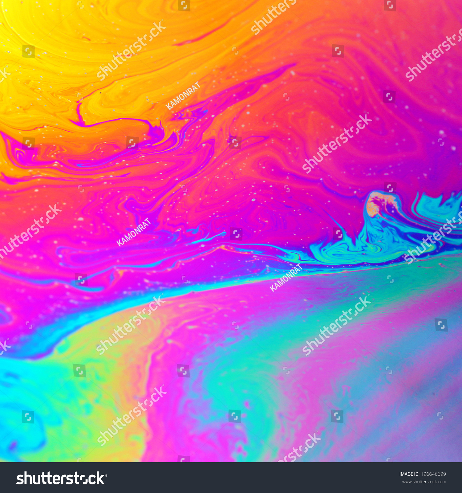 Rainbow Colors Created By Soap Bubblewall Stock Photo 196646699 ...