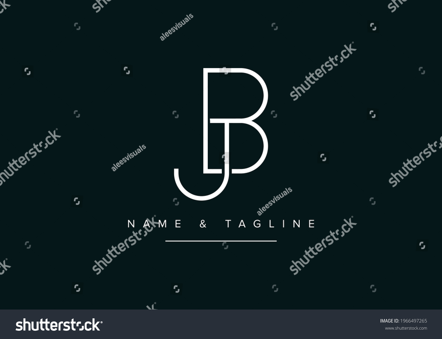 Alphabet Letters Monogram Logo Bj Jb Stock Vector (Royalty Free ...