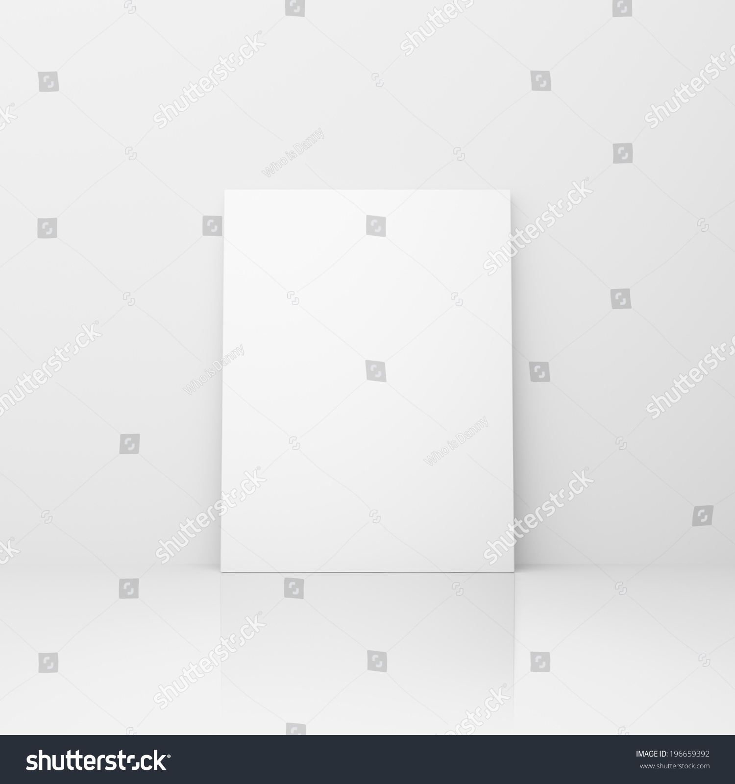 Blank Placard White Abstract Background Stock Illustration 196659392